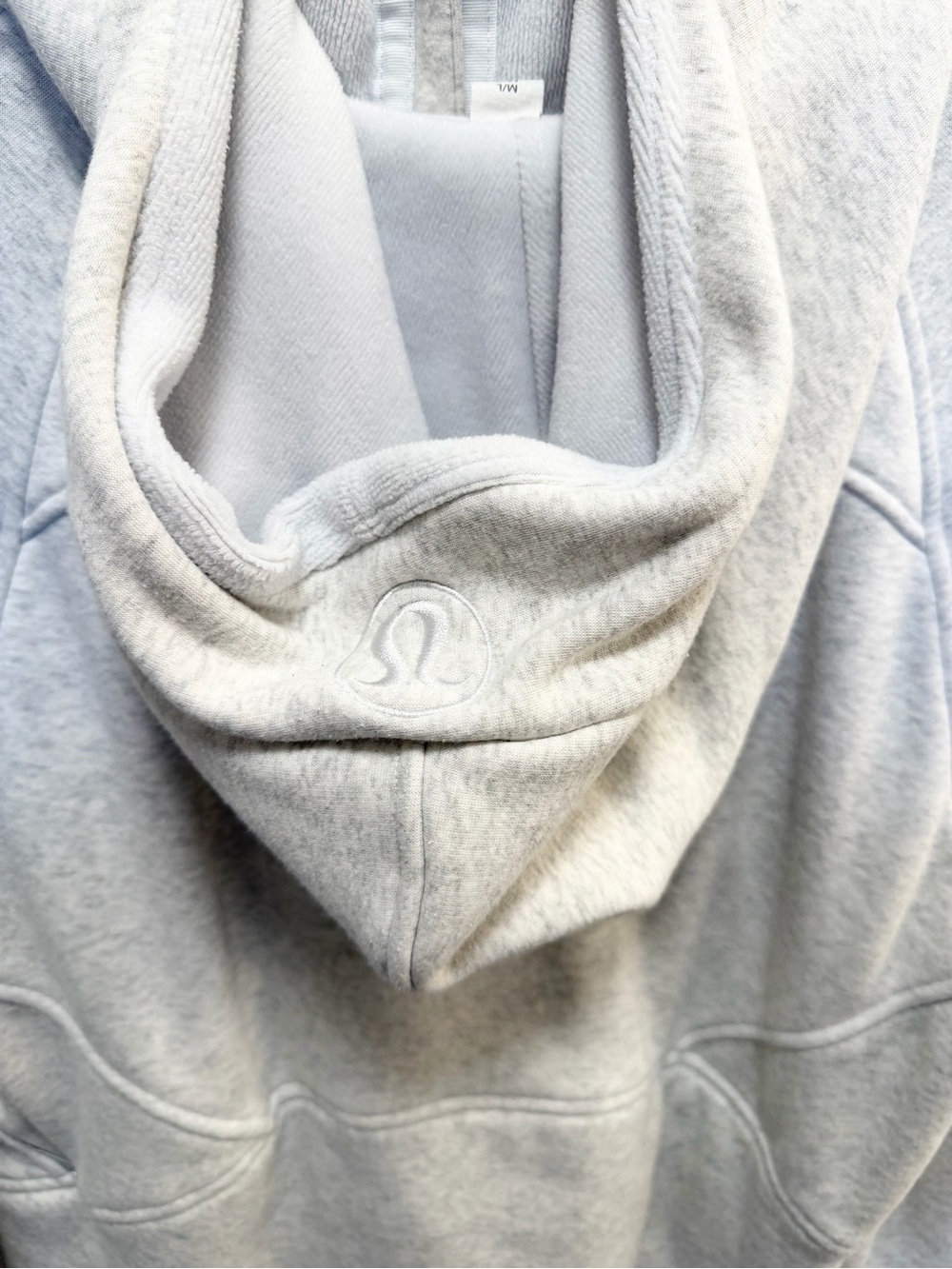 Lululemon scuba oversized half zip fleece lined hoodie plush gray grey - Picture 5 of 6